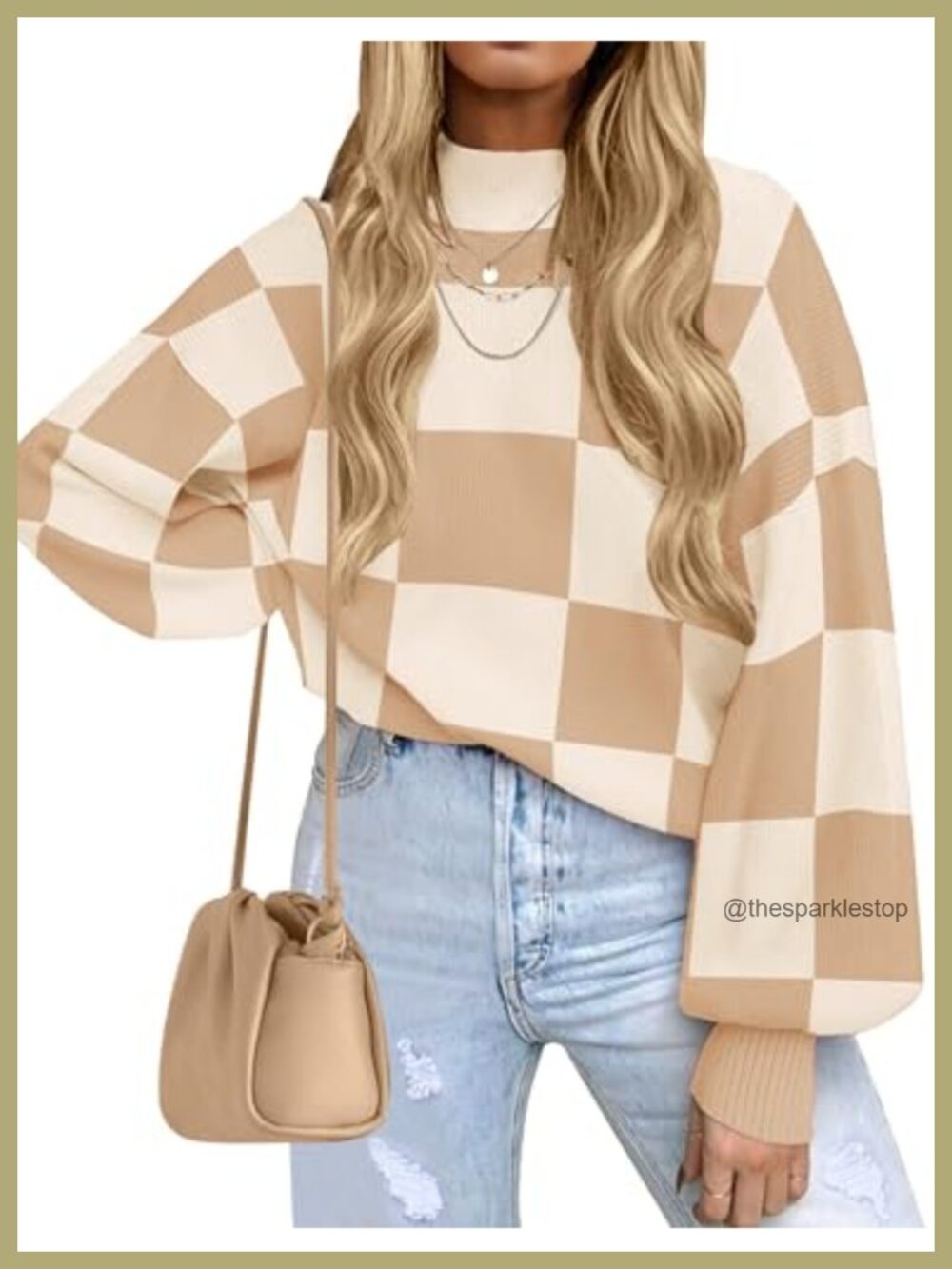 Turtleneck Oversized Sweater Drop Batwing Sleeve Mock Neck Pullover